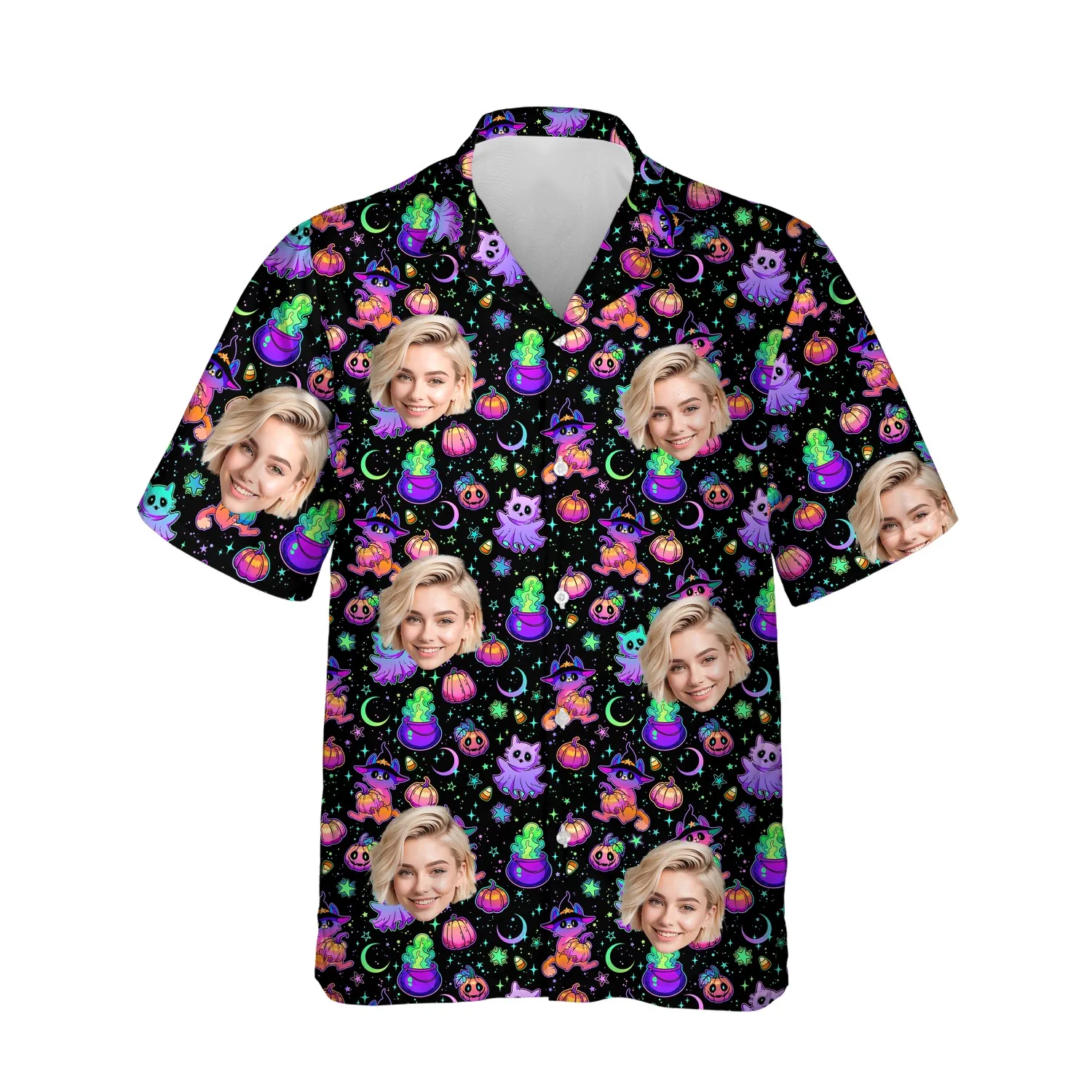 custom face logo halloween ghost hawaiian shirt floral ghost shirt for 1 custom face logo halloween ghost hawaiian shirt floral ghost shirt for 1