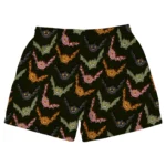 custom face logo halloween gothic bat beach shorts summer pool party c design