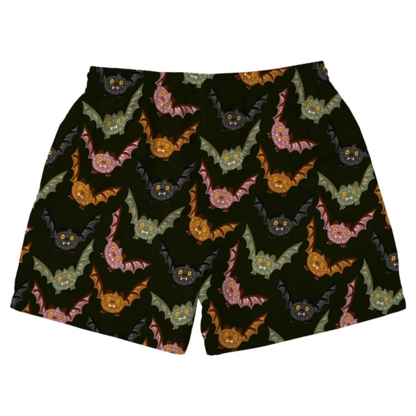 custom face logo halloween gothic bat beach shorts summer pool party c design