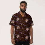 custom face logo halloween gothic bat hawaiian shirt gothic halloween design