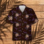 custom face logo halloween gothic bat hawaiian shirt gothic halloween design
