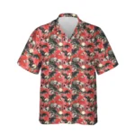 custom face logo halloween gothic bat hawaiian shirt spooky bat aloha design