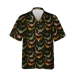 custom face logo halloween gothic bat hawaiian shirt vampire night shi design