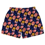 custom face logo halloween pumpkin beach shorts funny personalized swi design