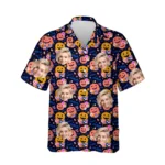 custom face logo halloween pumpkin hawaiian shirt cute pumpkin shirt f design