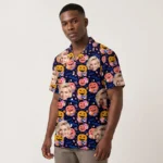 custom face logo halloween pumpkin hawaiian shirt cute pumpkin shirt f design