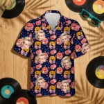 custom face logo halloween pumpkin hawaiian shirt cute pumpkin shirt f design