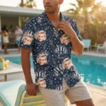Custom Face & Logo Party USA Hawaiian Shirt | Patriotic Independence Day Gift for Men & Women
