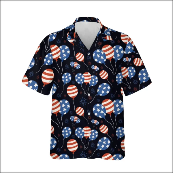Custom Face & Logo Party USA Hawaiian Shirt | Perfect 4th of July & Patriotic Celebration - view 2