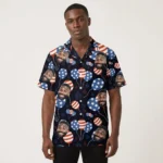 Custom Face & Logo Party USA Hawaiian Shirt | Perfect 4th of July & Patriotic Celebration