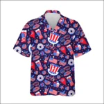 Custom Face & Logo Party USA Hawaiian Shirt | USA Flag Aloha Shirt for July 4th Parties