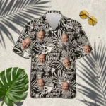 Custom Face & Logo Surf Skeleton Hawaiian Shirt | Gothic Surf Vibes Shirt for Men & Women