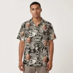 Custom Face & Logo Surf Skeleton Hawaiian Shirt | Gothic Surf Vibes Shirt for Men & Women