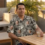 Custom Face & Logo Surf Skeleton Hawaiian Shirt | Gothic Surf Vibes Shirt for Men & Women