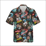 Custom Face & Logo Surf Skeleton Hawaiian Shirt | Skeleton Surfer Beach Shirt for Themed Events
