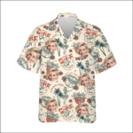 Custom Face & Logo Surf Skeleton Hawaiian Shirt | Spooky Surf Skull Aloha Shirt for Bold Wearers
