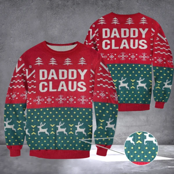 daddy claus ugly christmas sweaters funny matching family christmas.webp