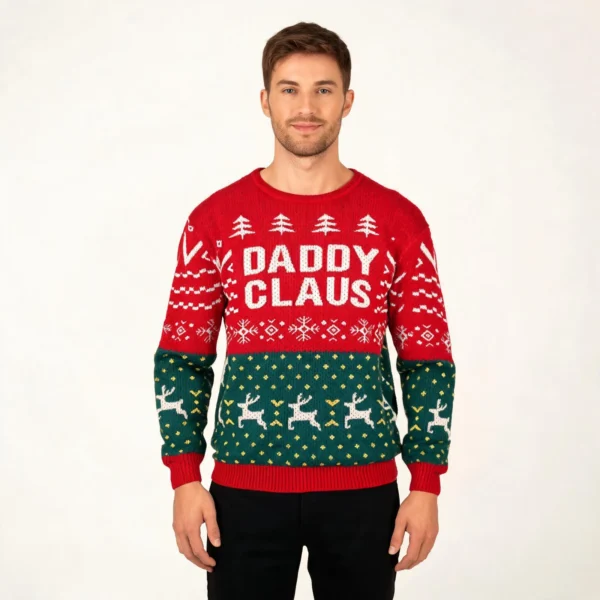 Daddy Claus Ugly Christmas Sweaters Funny Ma