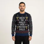 Deck The Halls With Matzo Balls Funny Hanukkah