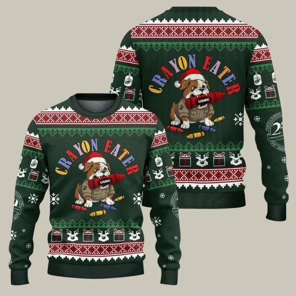 devil dog usmc 250th anniversary ugly christmas sweater crayon eater.webp