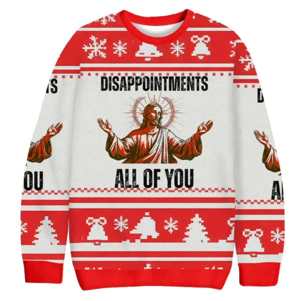 disappointments all of you christmas ugly sweater christian clothing.webp