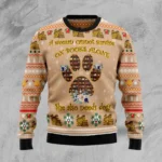 Dog And Book Lover Ugly Holiday Sweater Merry