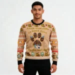 Dog And Book Lover Ugly Holiday Sweater Merry