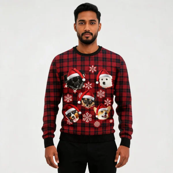 Dog Christmas Snowflake Ugly Christmas Sweater