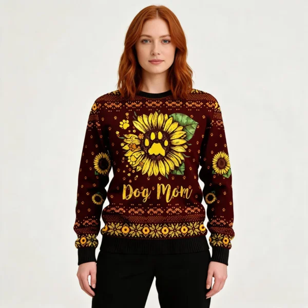 Dog Mom Funny Ugly Xmas Sweaters Funny Xmas Ap