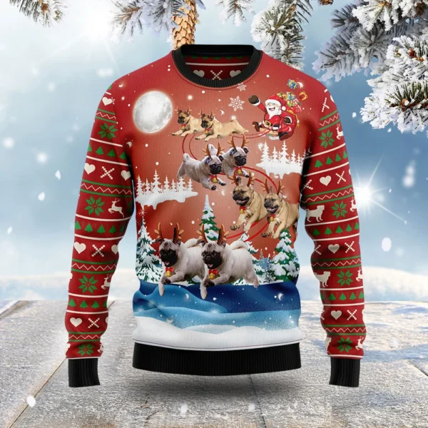dog reindeer ugly christmas sweater cool xmas clothing good gift.webp
