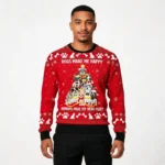 Dogs Make Me Happy Funny Ugly Xmas Sweaters Cu