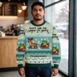 Don’t Ask Me Where I’m Going Funny Frog Meme Christmas Ugly Sweater