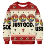 Donut Just God Ugly Sweater Christian Themed F