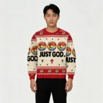 Donut Just God Ugly Sweater Christian Themed F