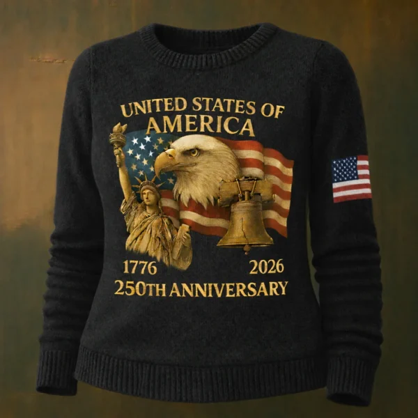eagle usa 250th anniversary 1776 2026 sweater america s birthday.webp