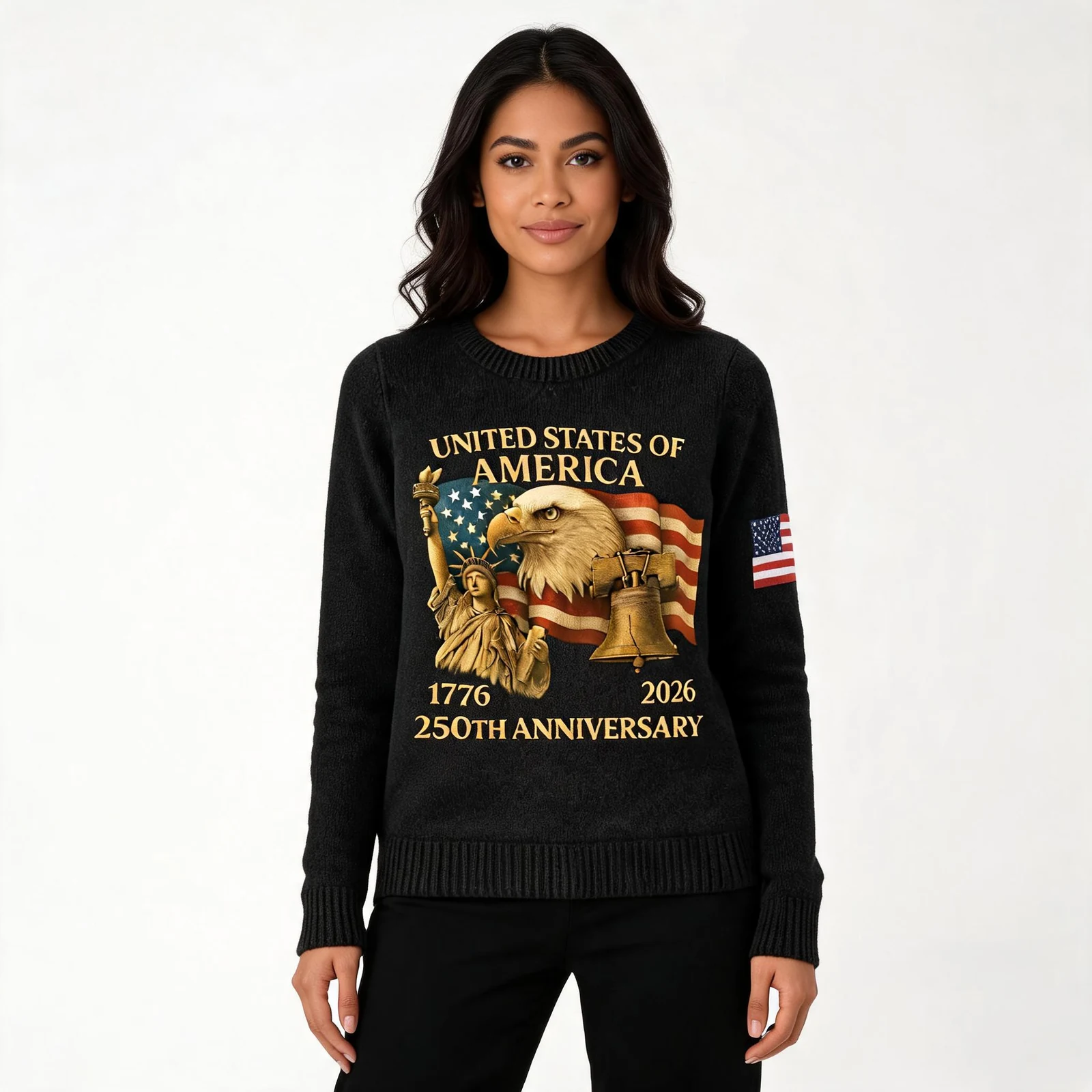 Eagle USA 250Th Anniversary 1776 2026 Sweater Eagle USA 250Th Anniversary 1776 2026 Sweater