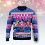 Fa La La La Mingo Ugly Christmas Sweater Cute Xmas Clothes Flamingo