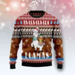 Fa Lla Lla Llamas Ugly Christmas Sweater Cute Xmas Apparel Flamingo