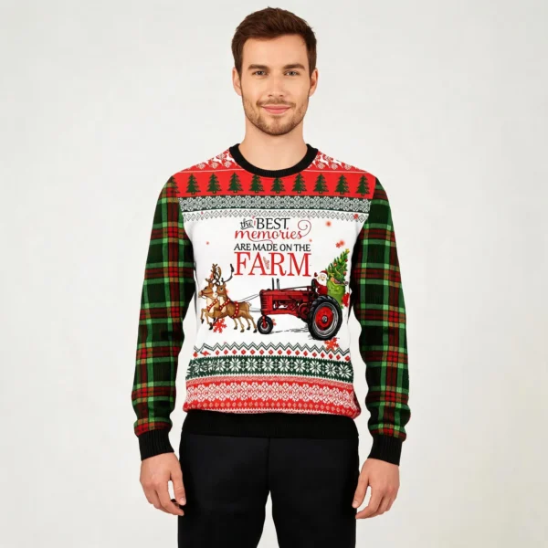 Farm Best Memories Ugly Christmas Sweater Me