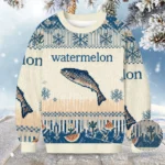 Fish Watermelon Christmas Ugly Sweater Animal