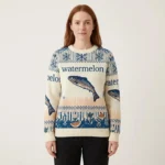 Fish Watermelon Christmas Ugly Sweater Animal