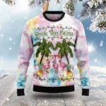 Flamingo Deck The Palms Ugly Christmas Sweater
