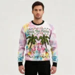 Flamingo Deck The Palms Ugly Christmas Sweater