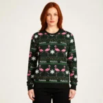 Flamingo Fla La La La Ugly Christmas Sweater A