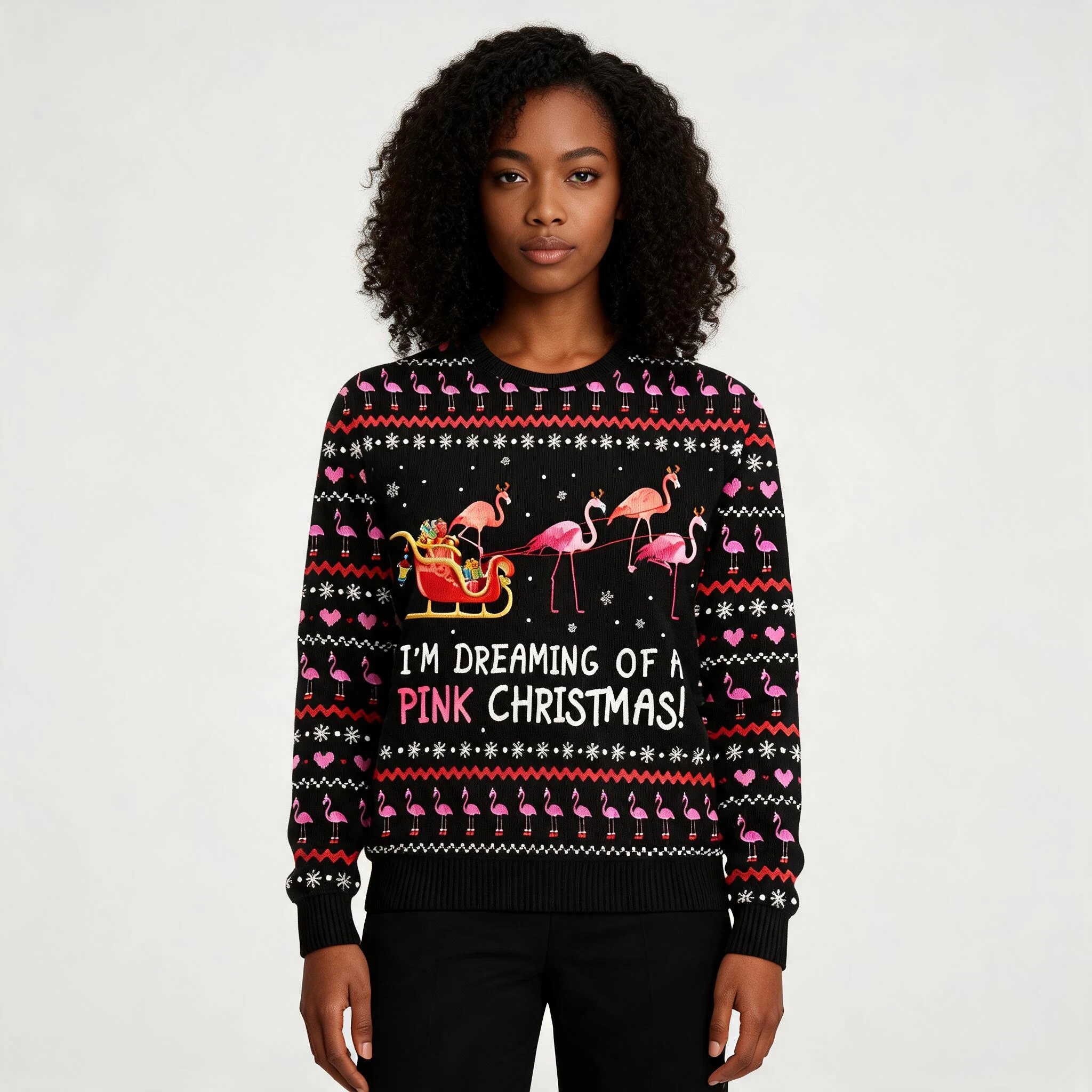 Flamingo Im Dreaming Of A Pink Christmas Ugly Flamingo Im Dreaming Of A Pink Christmas Ugly