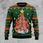 Flamingo Pine Tree Ugly Christmas Sweater Anim