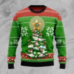 Flamingo Pine Tree Ugly Christmas Sweater Anim
