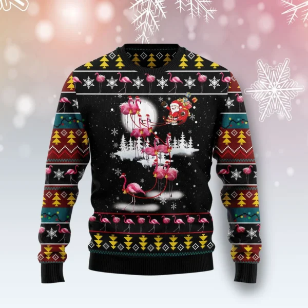 flamingo reindeer ugly christmas sweater funny xmas clothes flamingo.webp