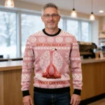 Flamingo Why Oh You Ugly Christmas Sweater Funny Xmas Apparel