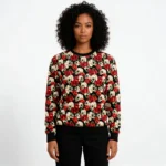 Floral Skull Ugly Christmas Sweater Cute Xmas